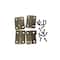 36 Packs: 4 ct. (144 total) Bronze Metal Hinges with Screws by Make Market®